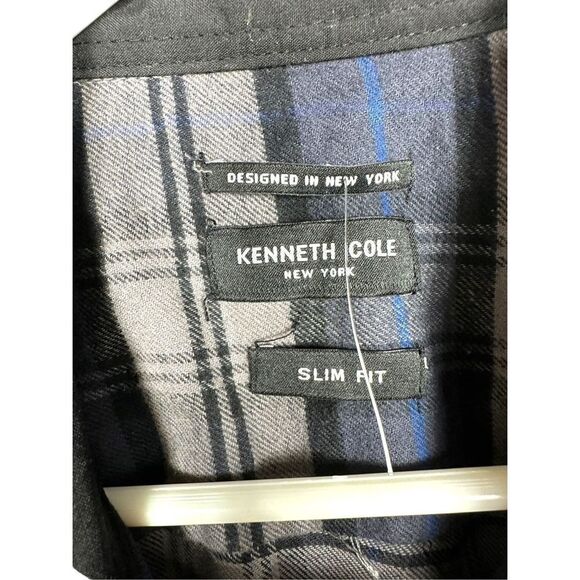 Kenneth Cole Slim Fit Techni-Cole NWT Flannel Men’s S - Picture 2 of 6